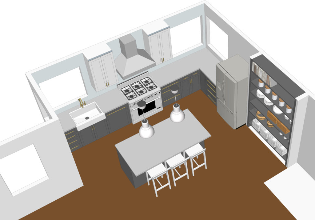 demo of sketchup kitchen design