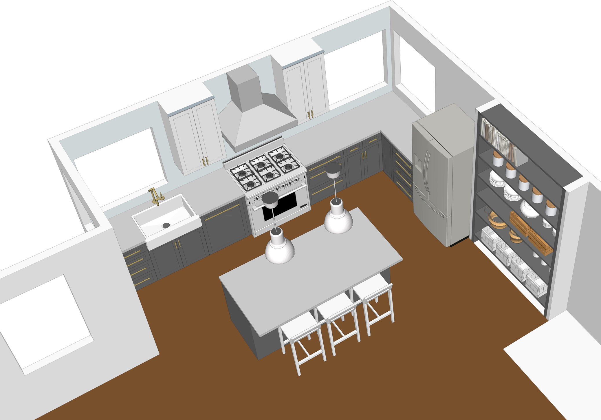 Using Google Sketchup to Design a Kitchen - BAY ON A BUDGET