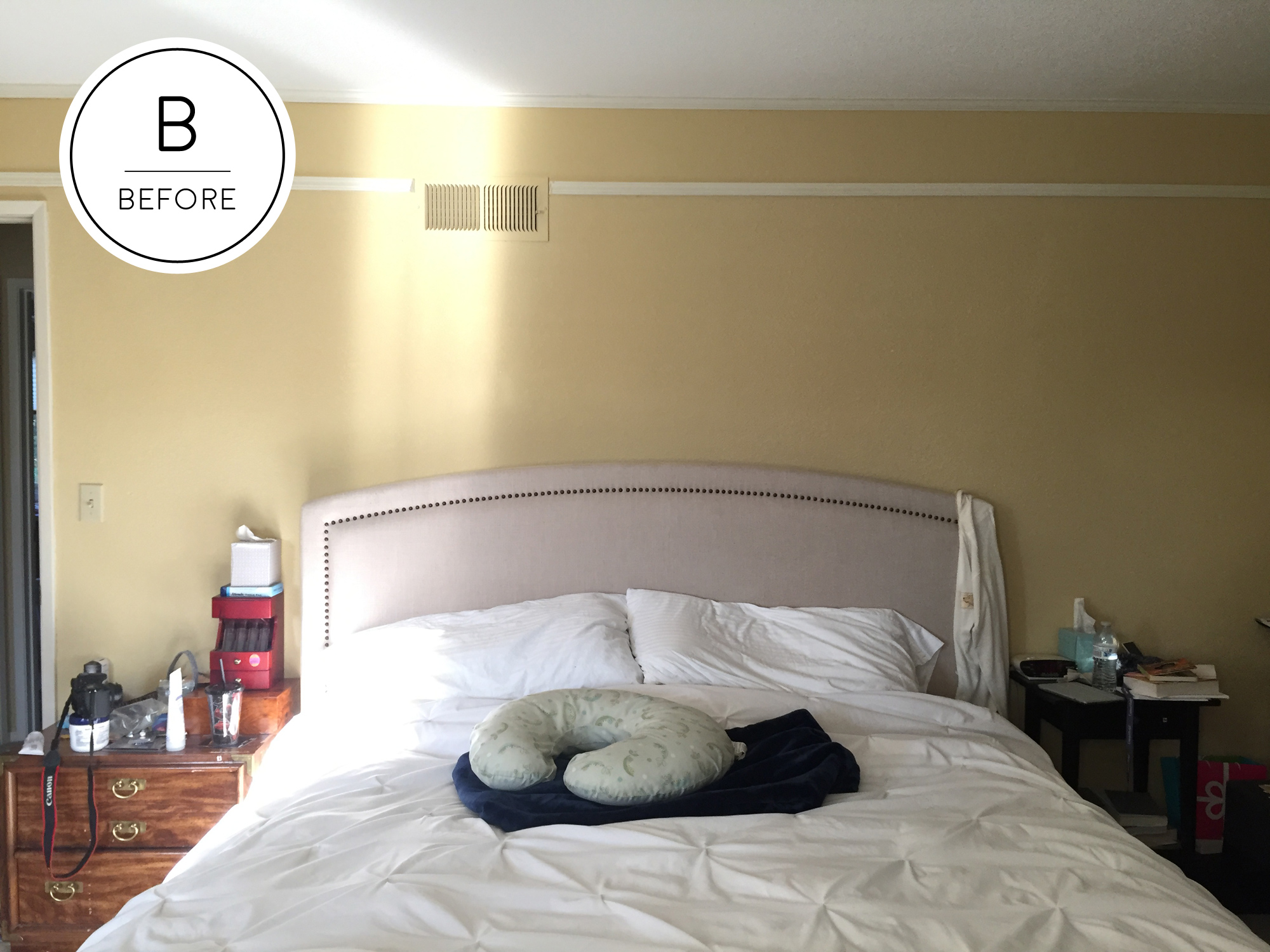 Before And After 300 Master Bedroom Makeover Bay On A Budget