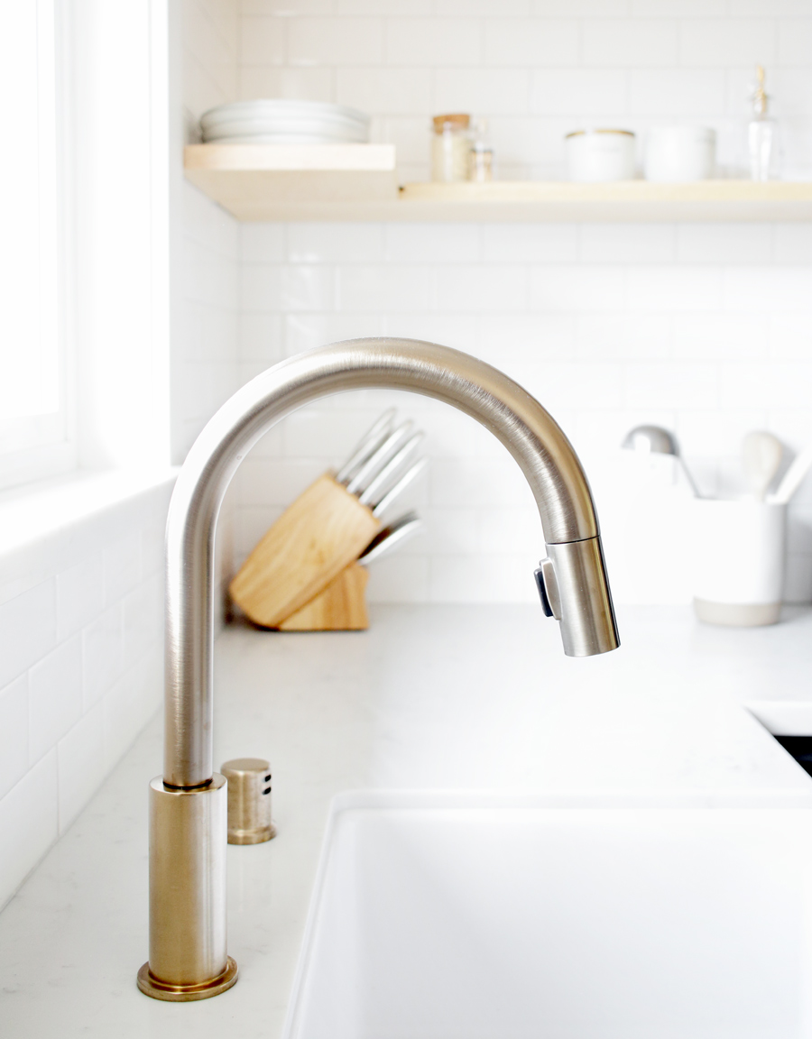 Before and After Kitchen Remodel: Champagne Faucet