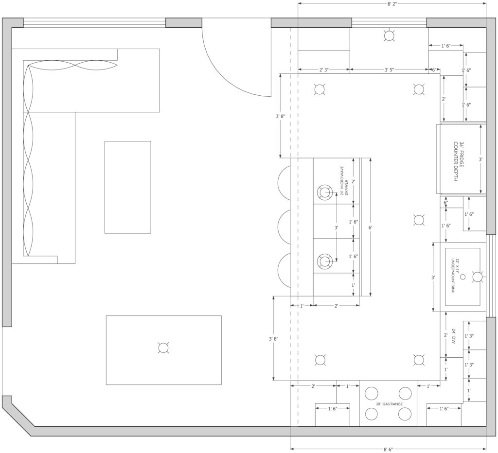 floor plan of new kitchen
