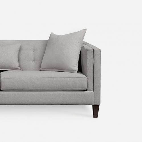 Macy's Braylei Track Arm Sofa in Heather Gray